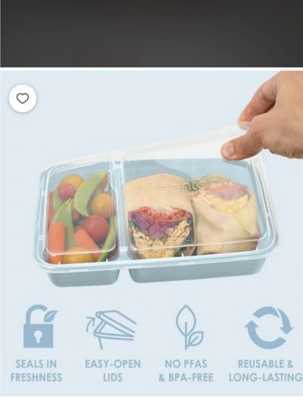 NEW- Bentgo Prep- 20 Piece 2 Compartment Containers & Lids